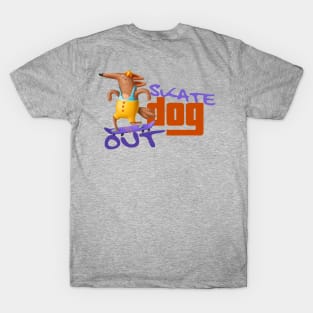 Skate Dog Out Violet Skateboard T-Shirt